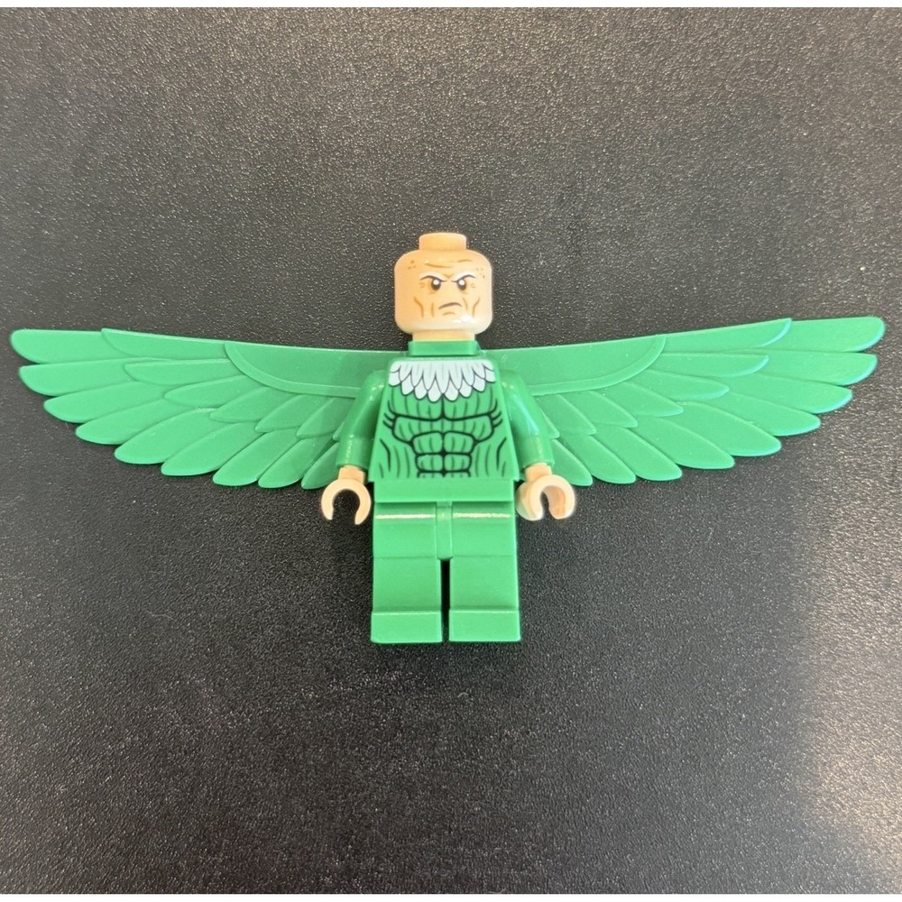 LEGO Marvel Vulture Minifigure sh285 Green Falcon Wings Spider-Man 76059